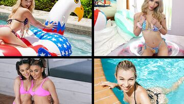[TeamSkeetSelects] Riley Star, Lilly Bell, Sophia Sweet, Scarlet Skies, Aria Valencia - Bikinis and Cute Butts Compilation