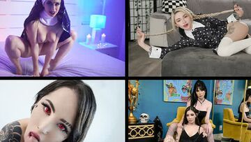 [TeamSkeetSelects] Lola Fae, Alex Coal, Harlowe Blue, Val Steele, JC Wilds, Eden West - Spooky Goth Babes Compilation